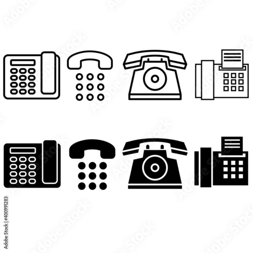 Office Phone icon vector set. call illustration sign collection. telephone symbol.