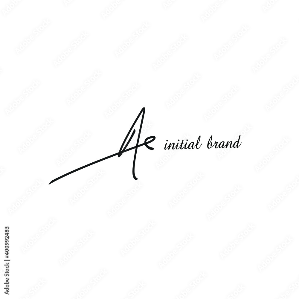 AE beauty monogram and elegant logo design AE beauty monogram and elegant logo design