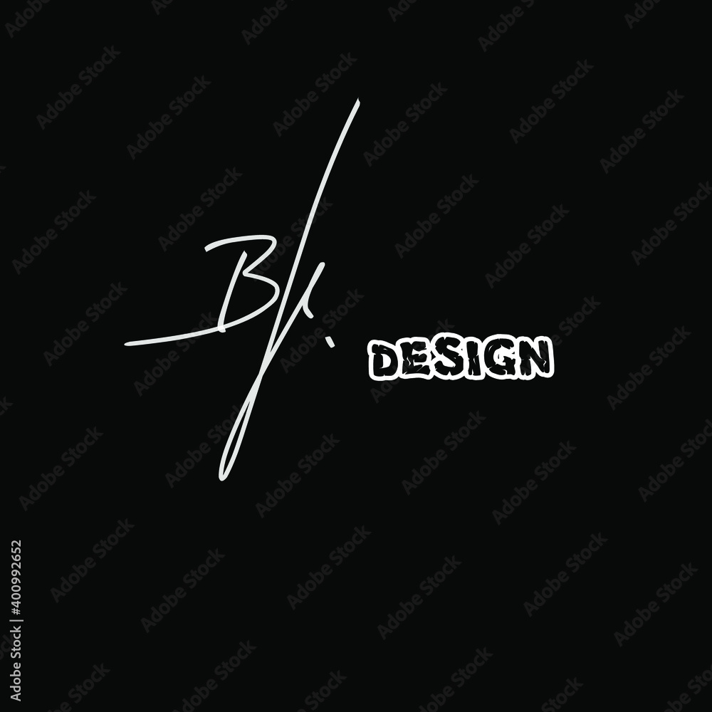 BK beauty monogram and elegant logo design BK beauty monogram and elegant logo design