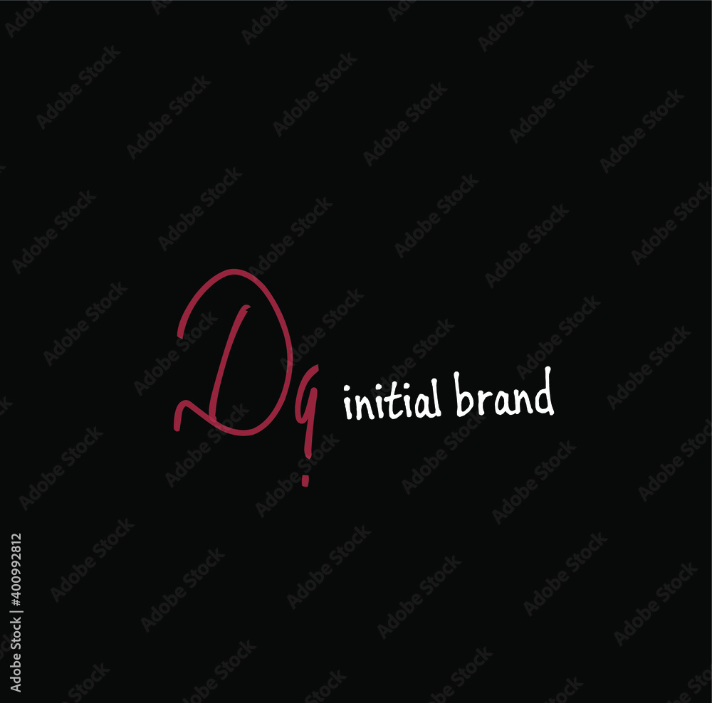 DQ beauty monogram and elegant logo design DQ beauty monogram and elegant logo design
