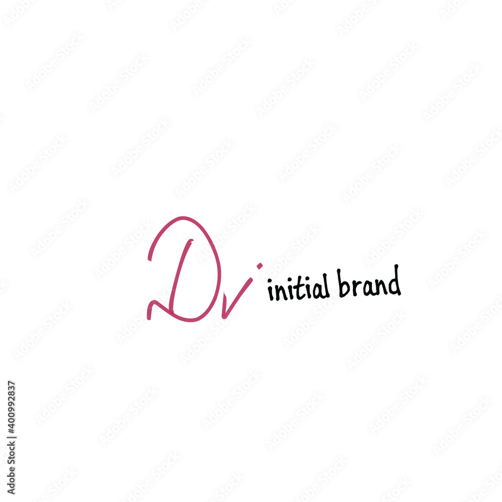 DV beauty monogram and elegant logo design DV beauty monogram and elegant logo design