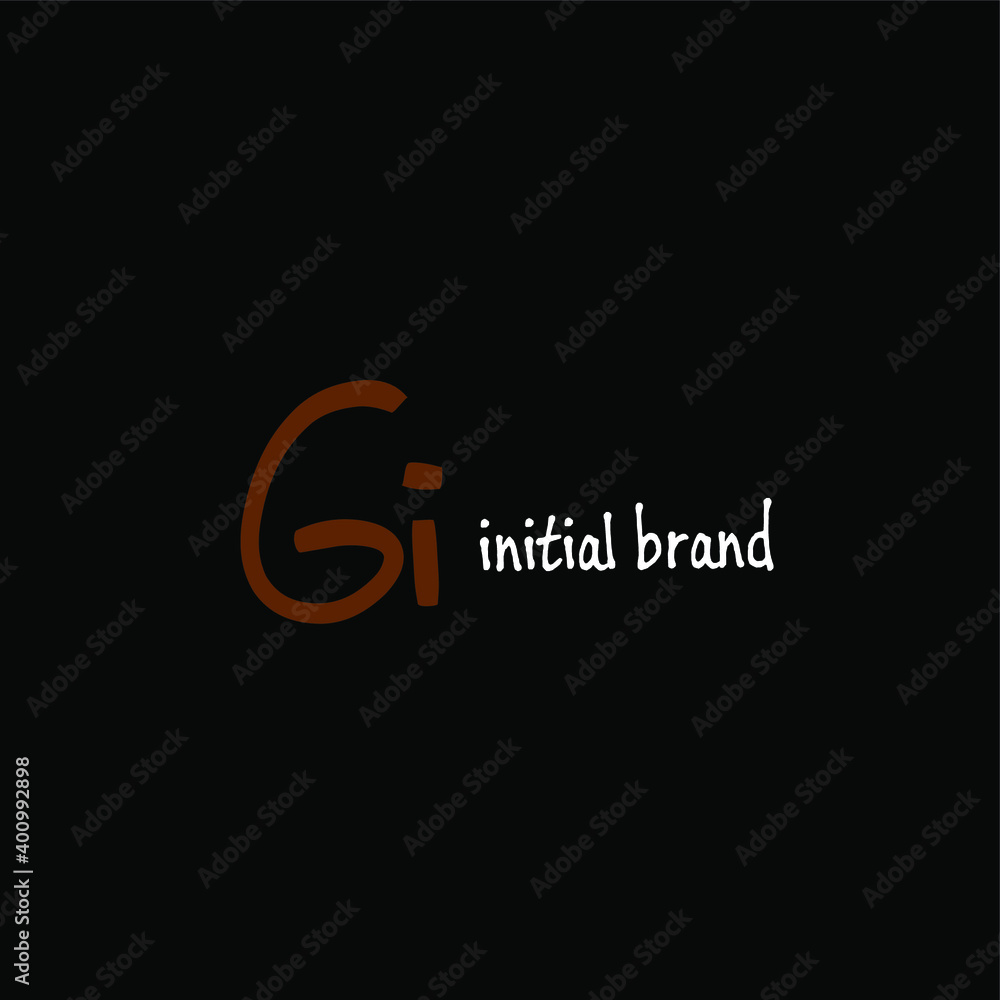GI beauty monogram and elegant logo design GI beauty monogram and elegant logo design