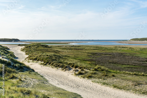 View of the national reserve  De Slufter  on the Dutch island of Texel. 