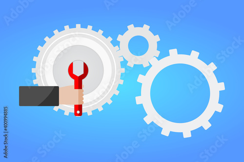 Setting cog wheel And Gear Icon Vector Illustration
