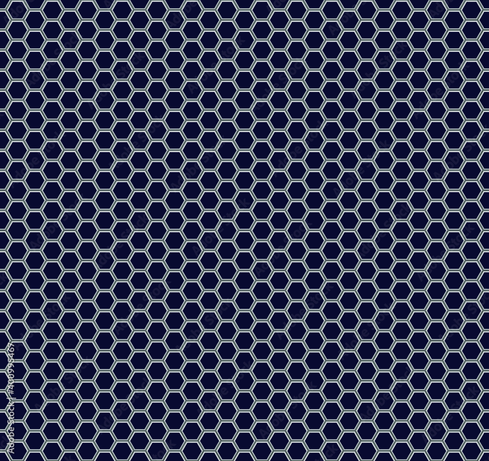Seamless vector pattern of blue honeycomb mosaic. Blue hexagon tiles background. Print for wrapping, web backgrounds, fabric, decor, surface, packaging, scrapbooking, etc. Seamless vector pattern of blue honeycomb mosaic. Blue hexagon tiles background. Print for wrapping, web backgrounds, fabric, decor, surface, packaging, scrapbooking, etc.