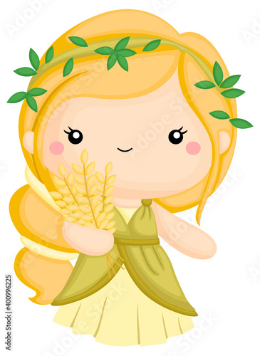 A vector of the Greek Goddess Demeter
