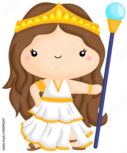 A vector of the Greek Goddess Hera
