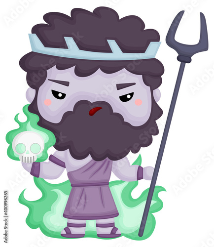 A vector of Hades the God of the Dead