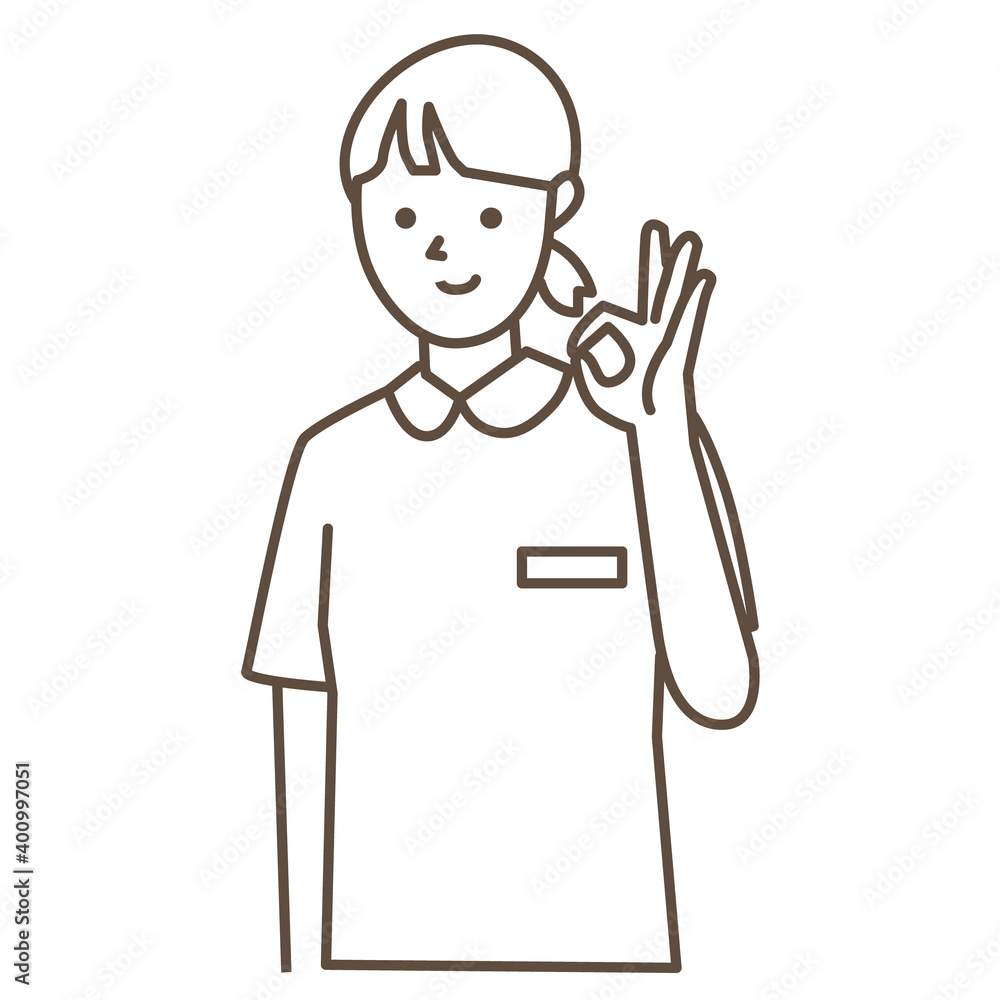 Vector illustration of nurse pose Vector illustration of nurse pose