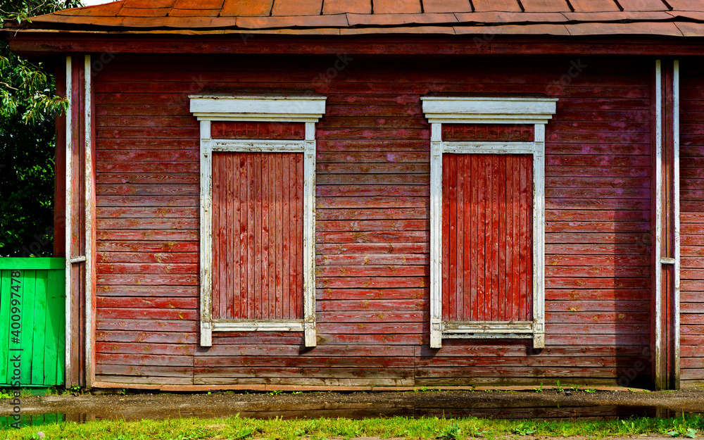 Old wooden house in a russian village. Old wooden house in a russian village.