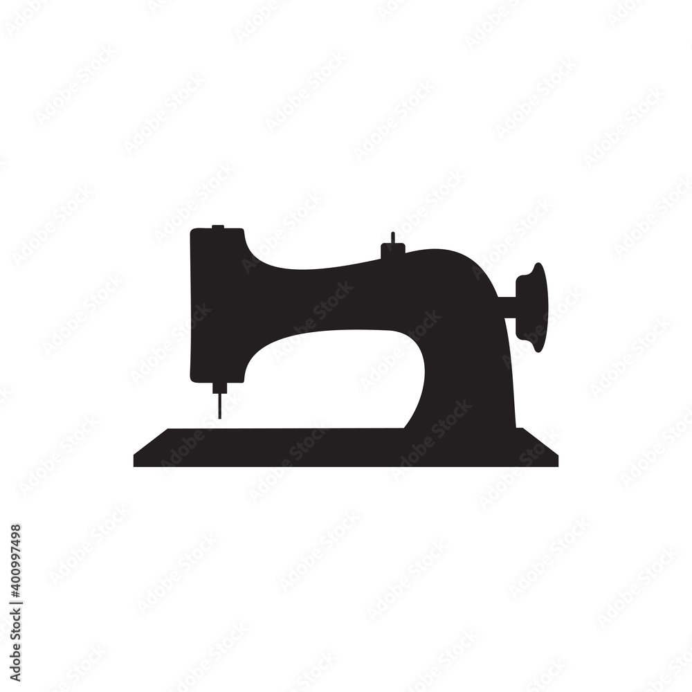 Sewing machine logo design template