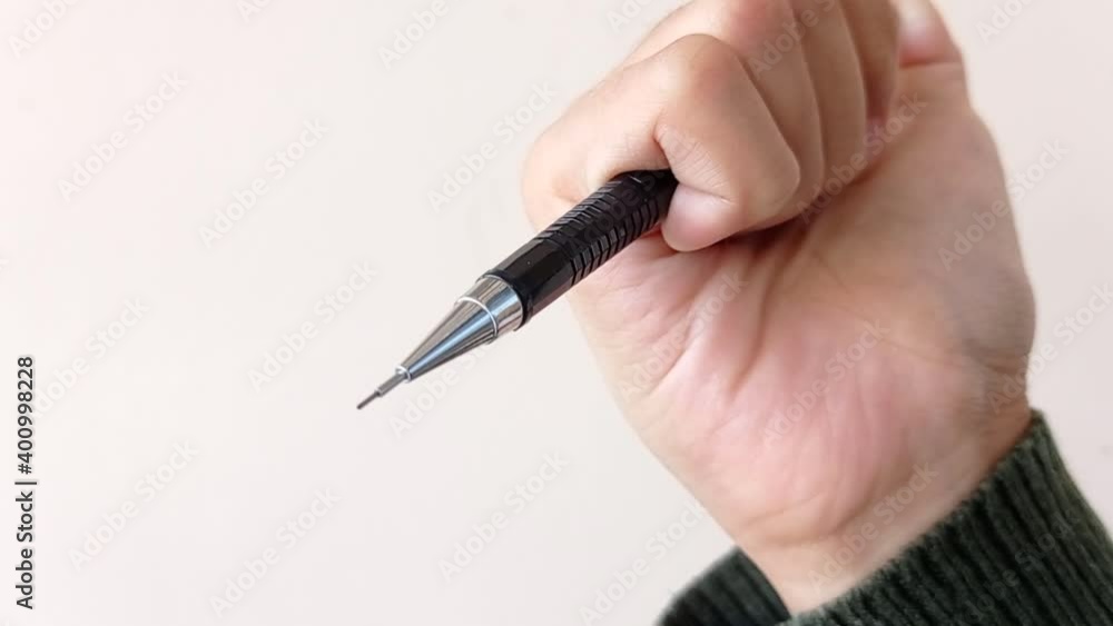 cute black mechanical pencil with white background cute black mechanical pencil with white background