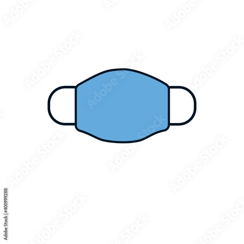 Breathing Respirator Mask. Health Care Concept. Vector Illustration