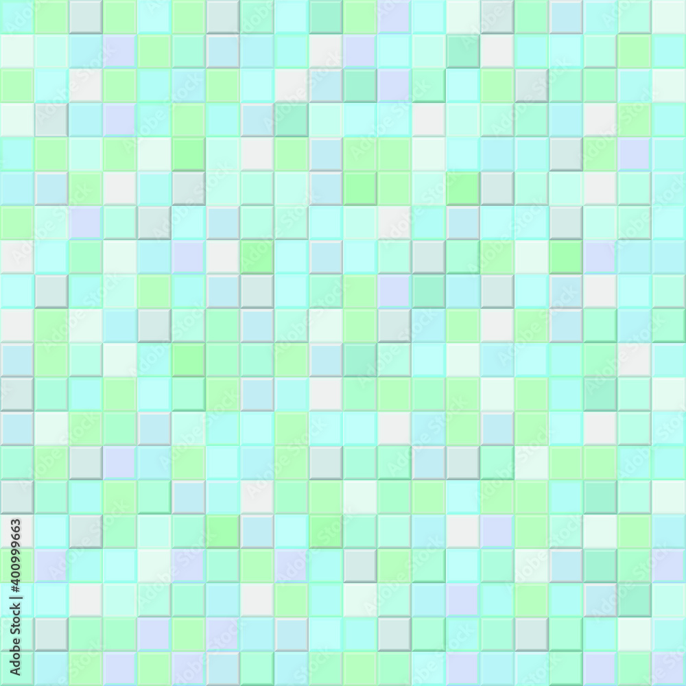 Blue gradient mosaic pattern. Сhaotic mosaic texture. Blue abstract background with geometric design. Vector mosaic background. Seamless pattern. Blue gradient mosaic pattern. Сhaotic mosaic texture. Blue abstract background with geometric design. Vector mosaic background. Seamless pattern.