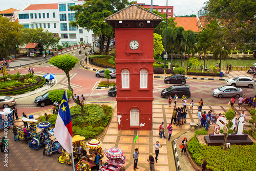 Εκτύπωση καμβά Old Town hall Stadthuys on the Red Square in Melaka (Malacca) city