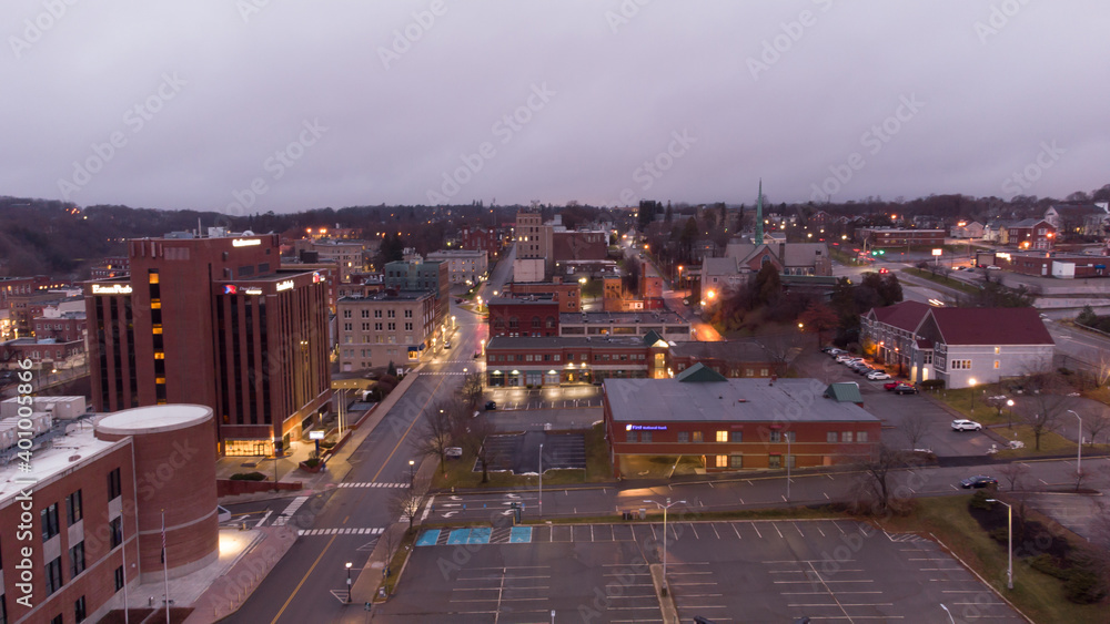 Aerial photo Downtown Bangor Maine USA