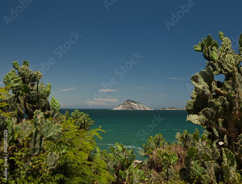 Cactus and Cagarras Islands seen from Pedra do Arpoador, Rio de Janeiro, Brazil