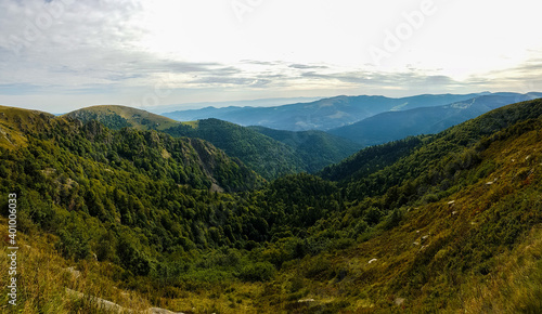 Beautiful view of the mountains in the Vosges mountains in France