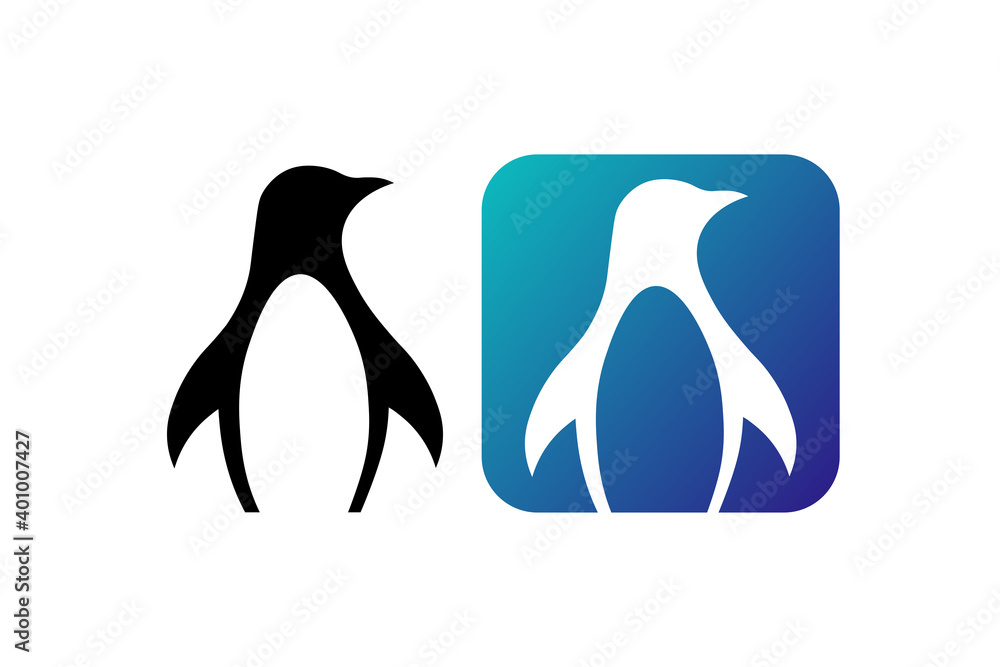 Penguin. Simple icon set. Flat style element for graphic design. Vector EPS10 illustration. Penguin. Simple icon set. Flat style element for graphic design. Vector EPS10 illustration.