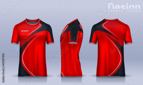 t-shirt sport design template, Soccer jersey mockup for football club. uniform front and back view.