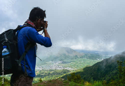 photographer in the mountains