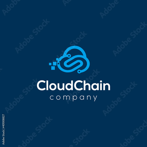 Cloud computing logo design icon concept vector image, data cloud logo design template. server cloud logo design