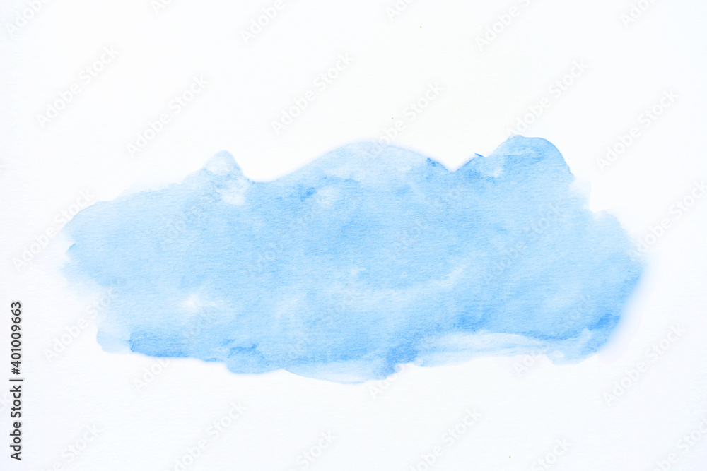 Obraz Streszczenie niebieski akwarela na białym tle. streszczenie sztuka tło. tekstura kolor farby powitalny niebieski. przestrzeń piękny wzór tapety rozchlapać atrament. tekstura niebieski kolor charakter farby na papierze.