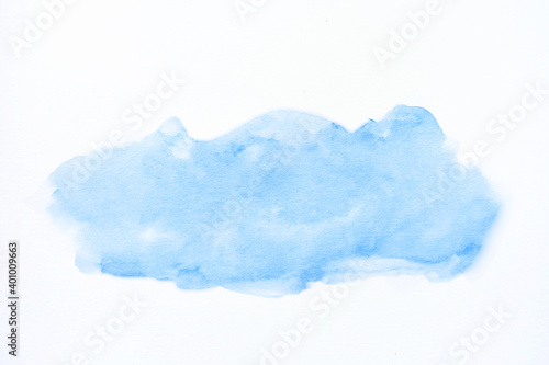 Abstract blue watercolor on white background. abstract art background. texture color paint splash blue. space beautiful wallpaper pattern ink splash. texture blue space color nature paint on paper. 