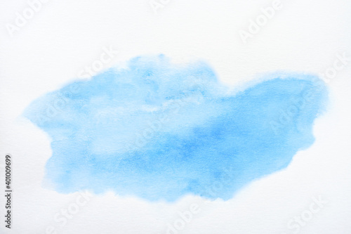Abstract blue watercolor on white background. abstract art background. texture color paint splash blue. space beautiful wallpaper pattern ink splash. texture blue space color nature paint on paper. 