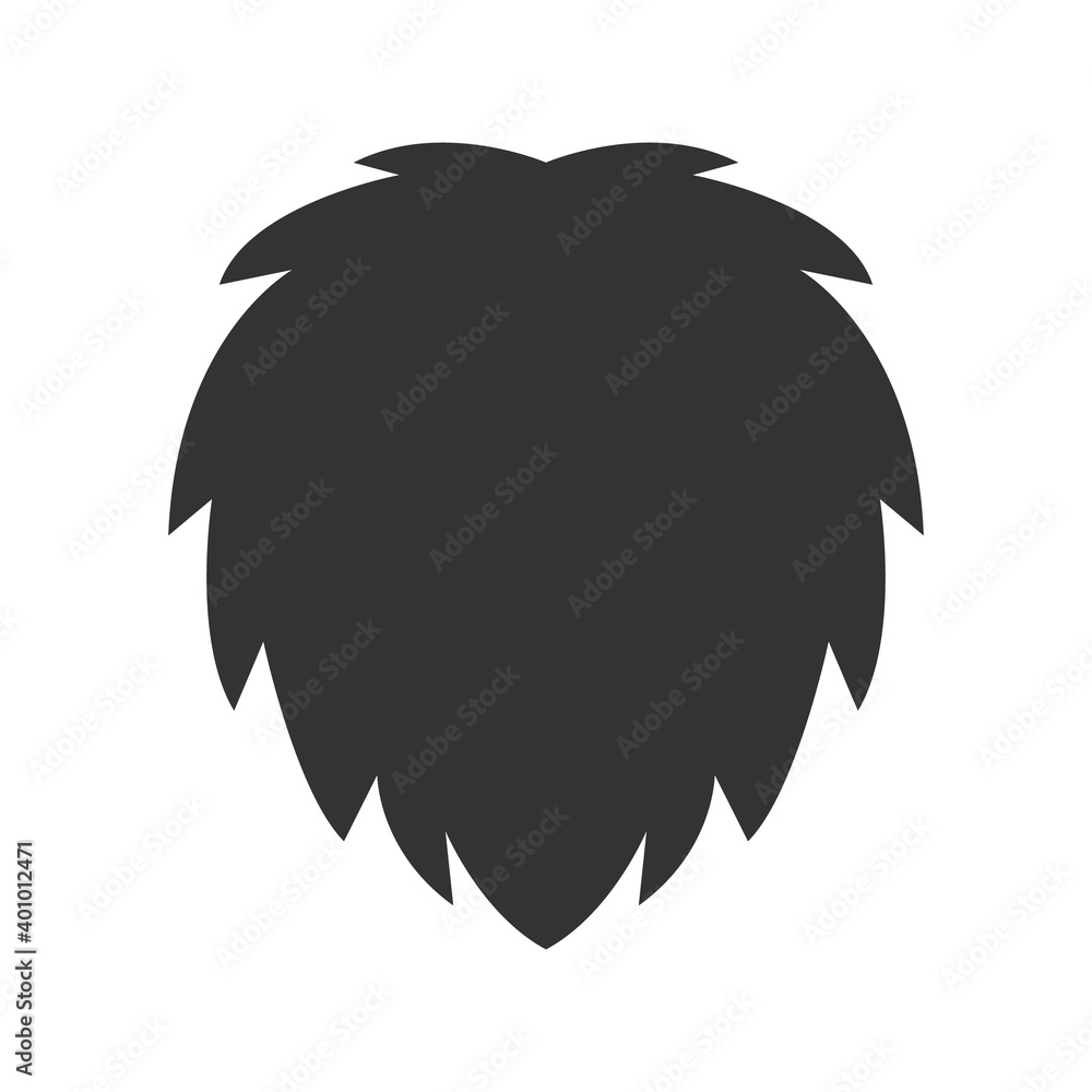 Lion head silhouette icon. Wild animal shape. Vector isolated on white Lion head silhouette icon. Wild animal shape. Vector isolated on white