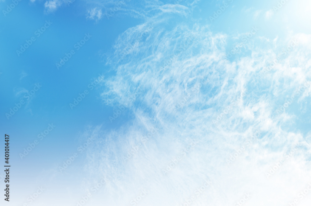 Blue sky with white cloud. The summer heaven is colorful clearing day Good weather and beautiful nature in the morning. Blue sky with white cloud. The summer heaven is colorful clearing day Good weather and beautiful nature in the morning.