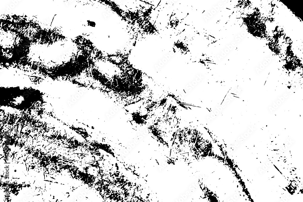 Obraz premium Grunge black texture of curve metal plate on white background (Vector). Use for decoration, aging or old layer
