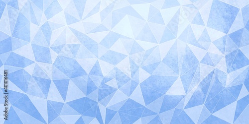 Sfondo blu geometrico creativo fatto di mosaica. Triangoli. Pattern grafico.