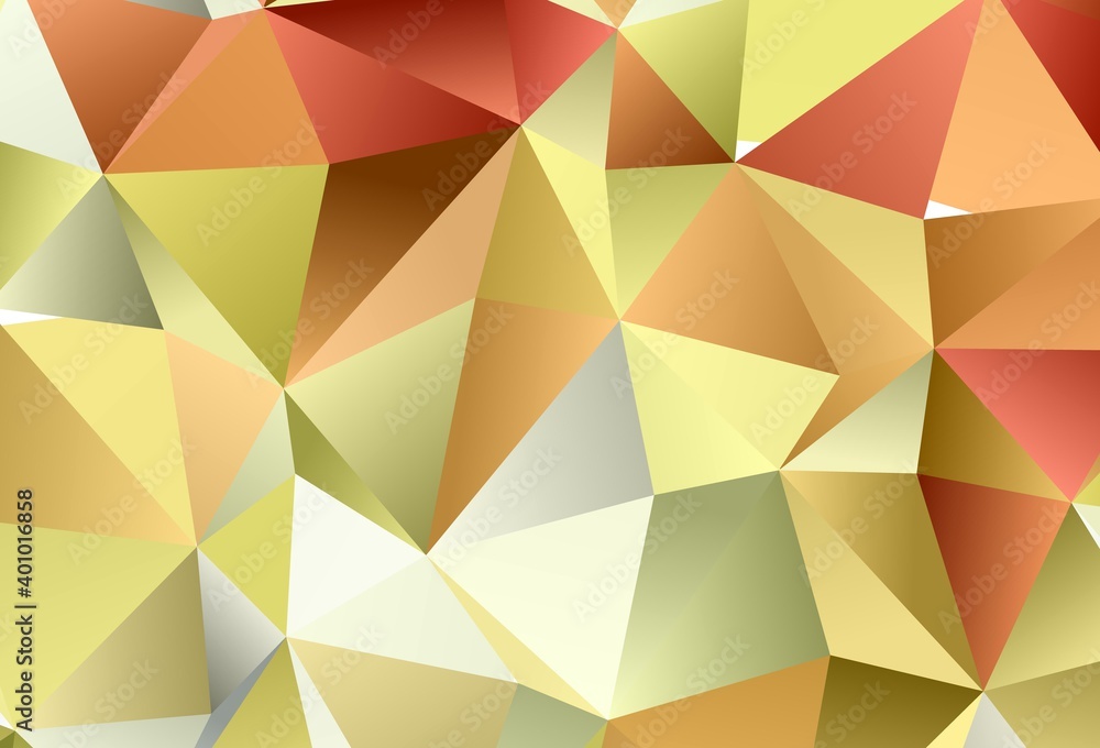 Obraz premium Light Red, Yellow vector template with crystals, triangles.