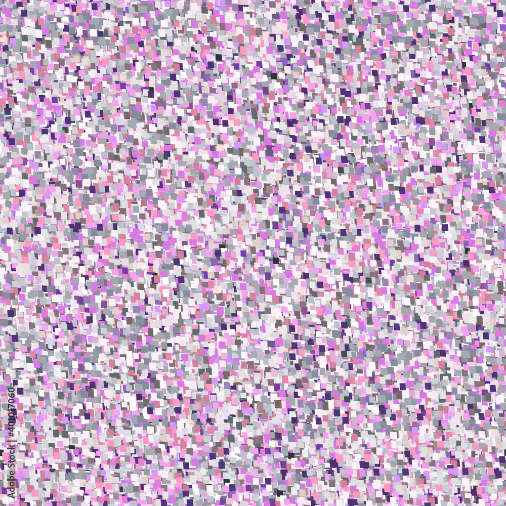 Colorful pink confetti. Сhaotic abstract texture. Square pattern with geometric design. Vector confetti pattern. Seamless pattern. Pink background. Follow other mosaic patterns in my collections. 
