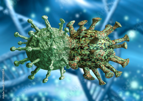 Fotografi Coronavirus mutation