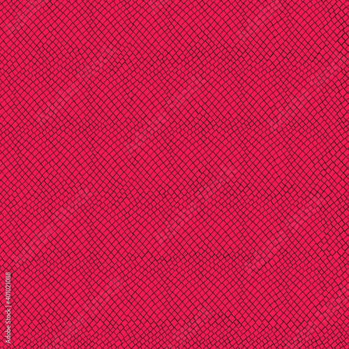 Red chaotic mosaic texture. Leather background with red geometric design. Vector mosaic background. Red leather pattern. Seamless pattern. Follow other mosaic patterns in my collections.