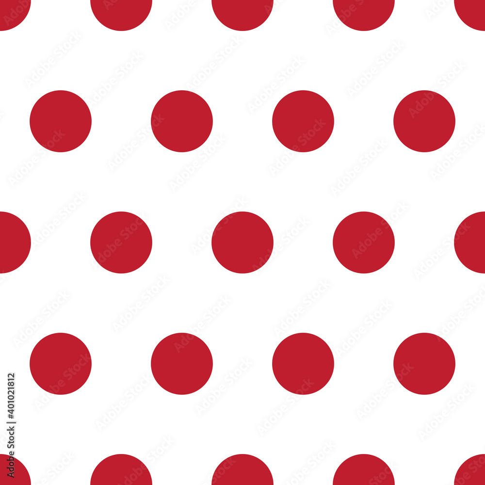 Classic retro red and white polka dot seamless repeating pattern vector illustration Classic retro red and white polka dot seamless repeating pattern vector illustration