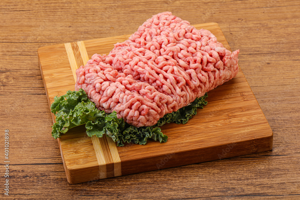 Raw pork minced meat for cooking Raw pork minced meat for cooking