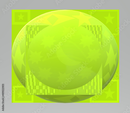 3d lemon background with middle moon .