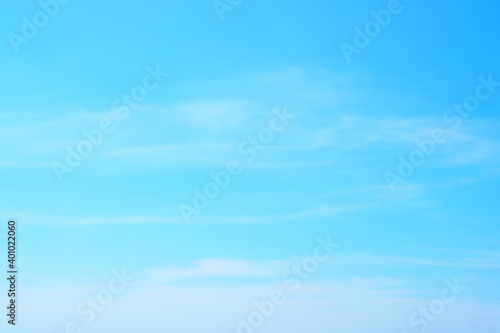 Beautiful bright blue sky and white clouds in the morning for background and decoration