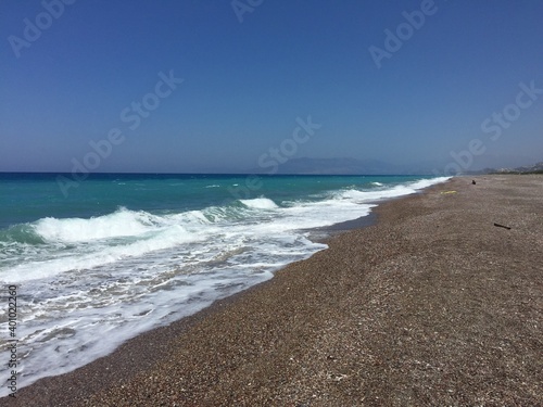 beach on the sea coast on the Mediterranean sea travel