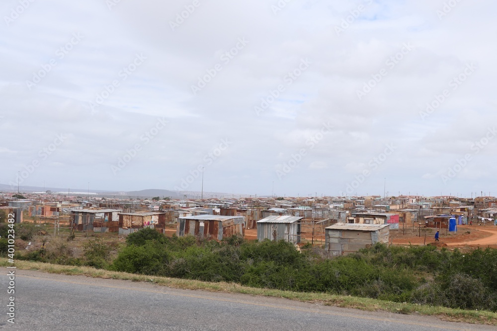 Townships bei Uitenhage, Südafrika. Ab 1985 wurde Uitenhage das Zentrum des Widerstands gegen die Apartheid in Südafrika.