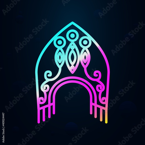 Russian, culture, kokoshnik nolan icon. Simple thin line, outline vector of russia icons for ui and ux, website or mobile application