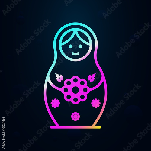 Russian, culture, doll, matrioshka nolan icon. Simple thin line, outline vector of russia icons for ui and ux, website or mobile application