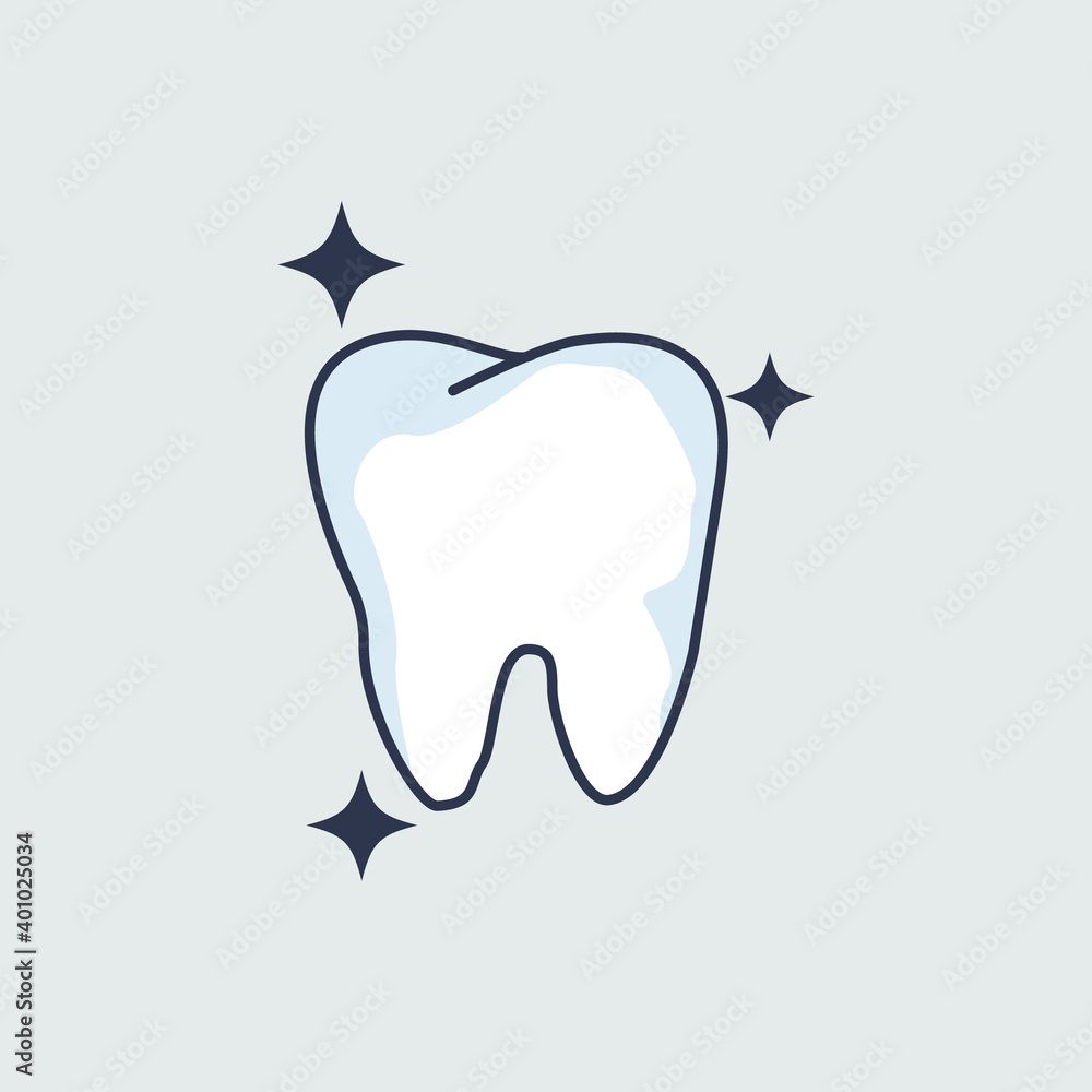 Vector tooth icon or logo for dentistry. Vector tooth icon or logo for dentistry.