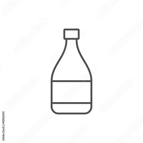 Glass bottle line outline icon