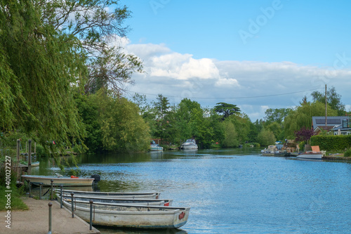 The River Thames, Shepperton, Surrey, UK.