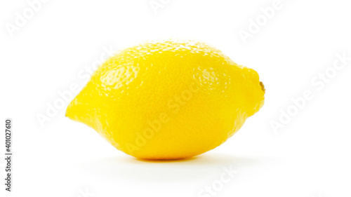 Lemon on a white background. Bright, yellow fruit
