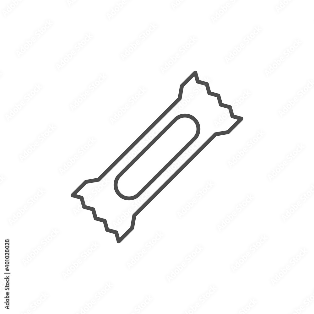 Sachet stick line outline icon Sachet stick line outline icon